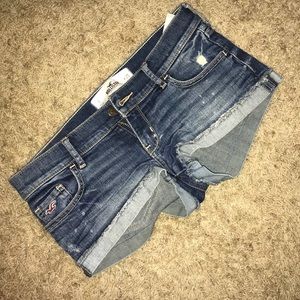 Medium/Dark Wash Hollister jean shorts